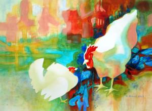 Kathy Braud Art, Ruffled Feathers 5 Was Accepted Into The 2018 NorthStar Watermedia National Juried Exhibition